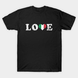 Italian Love Italy Flag Heart Italia Italiano T-Shirt